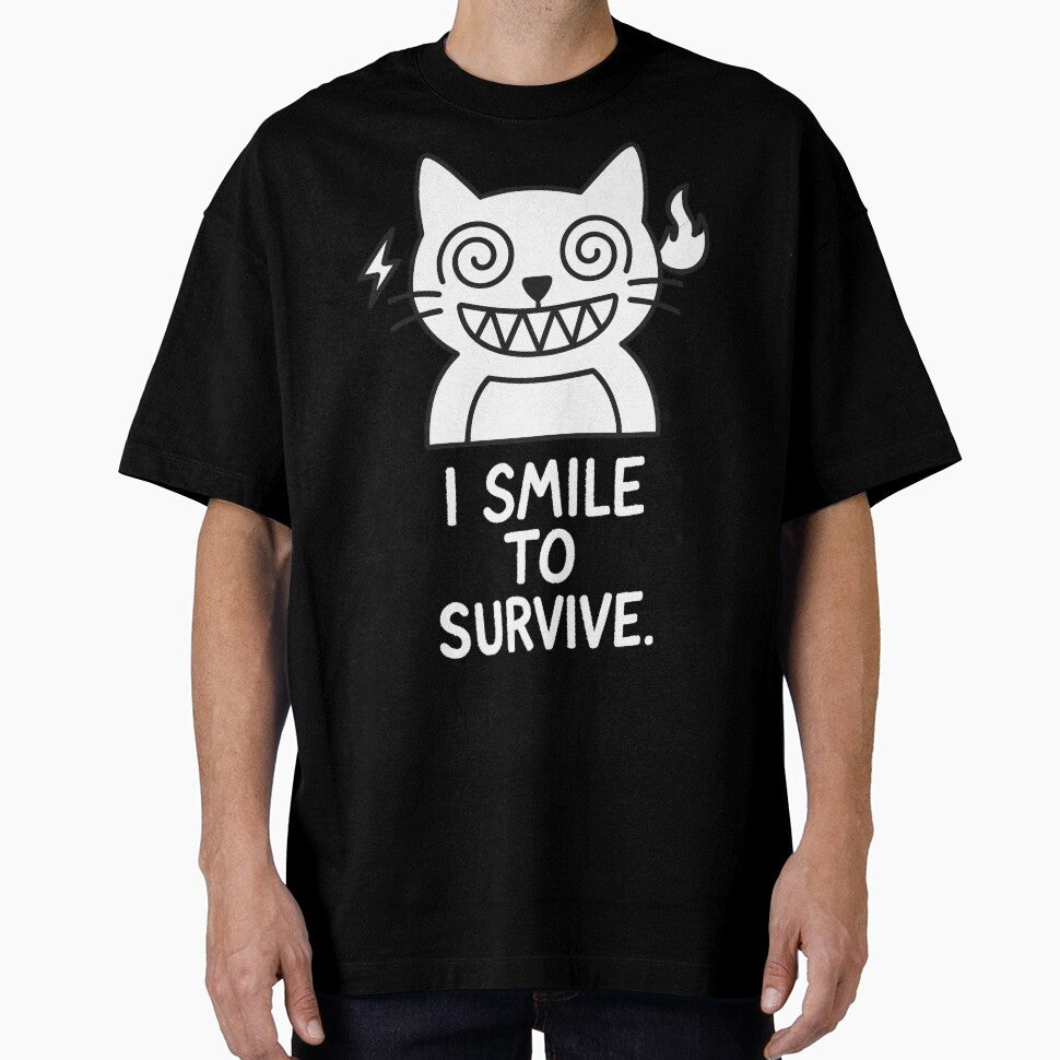 I Smile to Survive – Funny design for Introverts | Whimsical Comfort Style by JustMeditateIt T-Shirts, Hoodie,... (Image 1)