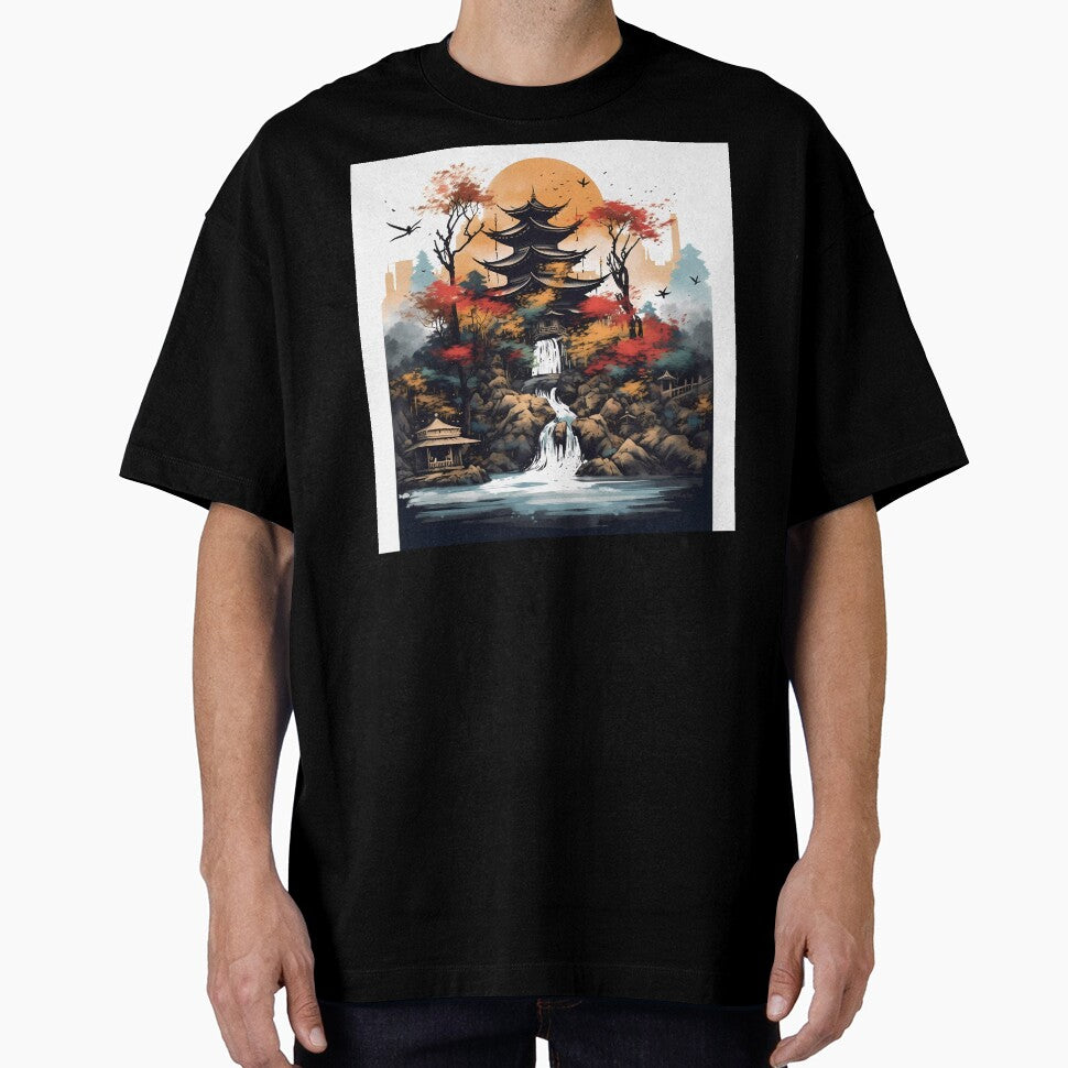 Japanese Mountain Landscape by SingularityGeek T-Shirts, Hoodie, Sweatshirt | BlankRebels.com (Image 1)