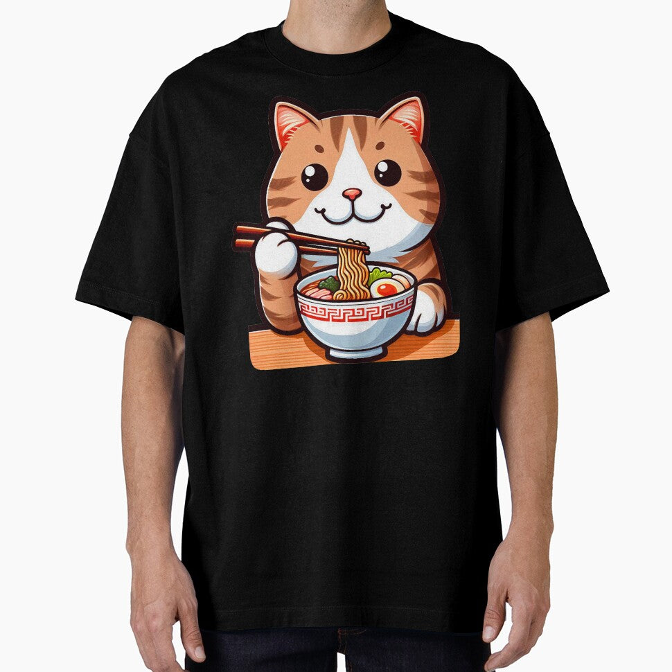 Tabby Cat Loves Ramen by plushism