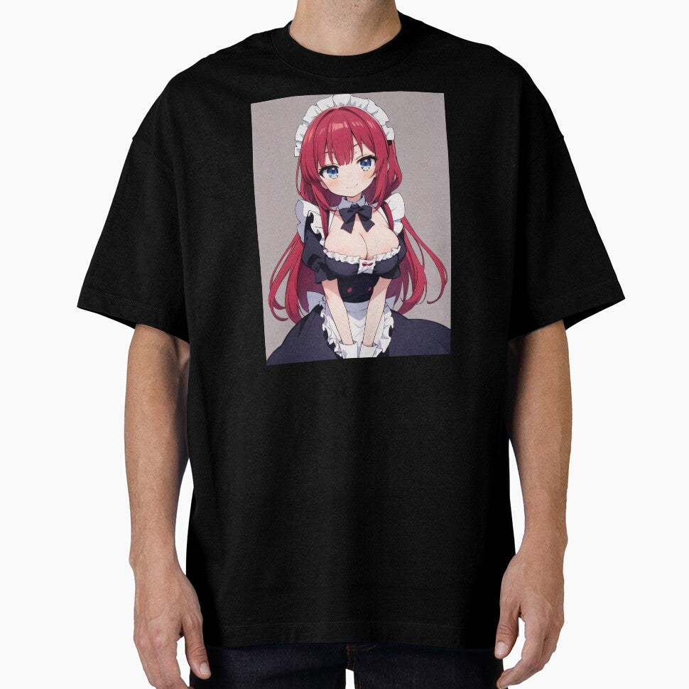 Red Hair Clean Maid Waifu by EnchantedAnime T-Shirts, Hoodie, Sweatshirt | BlankRebels.com (Image 1)