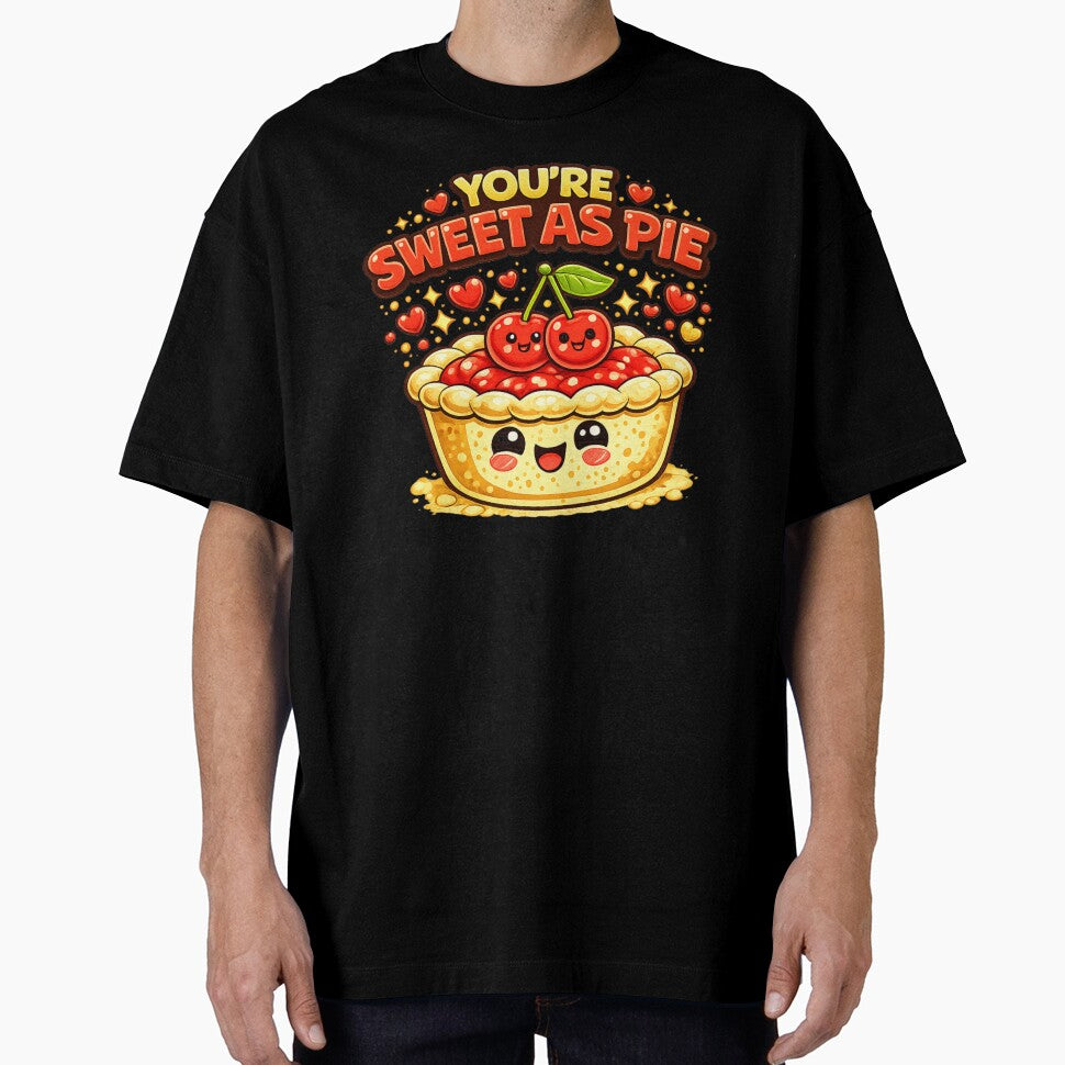 You’re Sweet As Pie Cute Pun Shirt by Papier Atelier Art