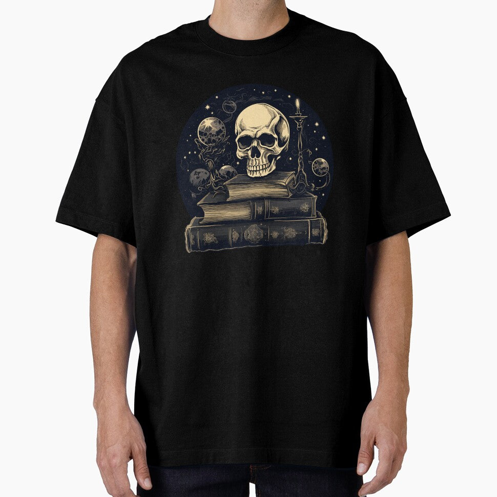 Dark academia skull and books by SunMoonMilk T-Shirts, Hoodie, Sweatshirt | BlankRebels.com (Image 1)