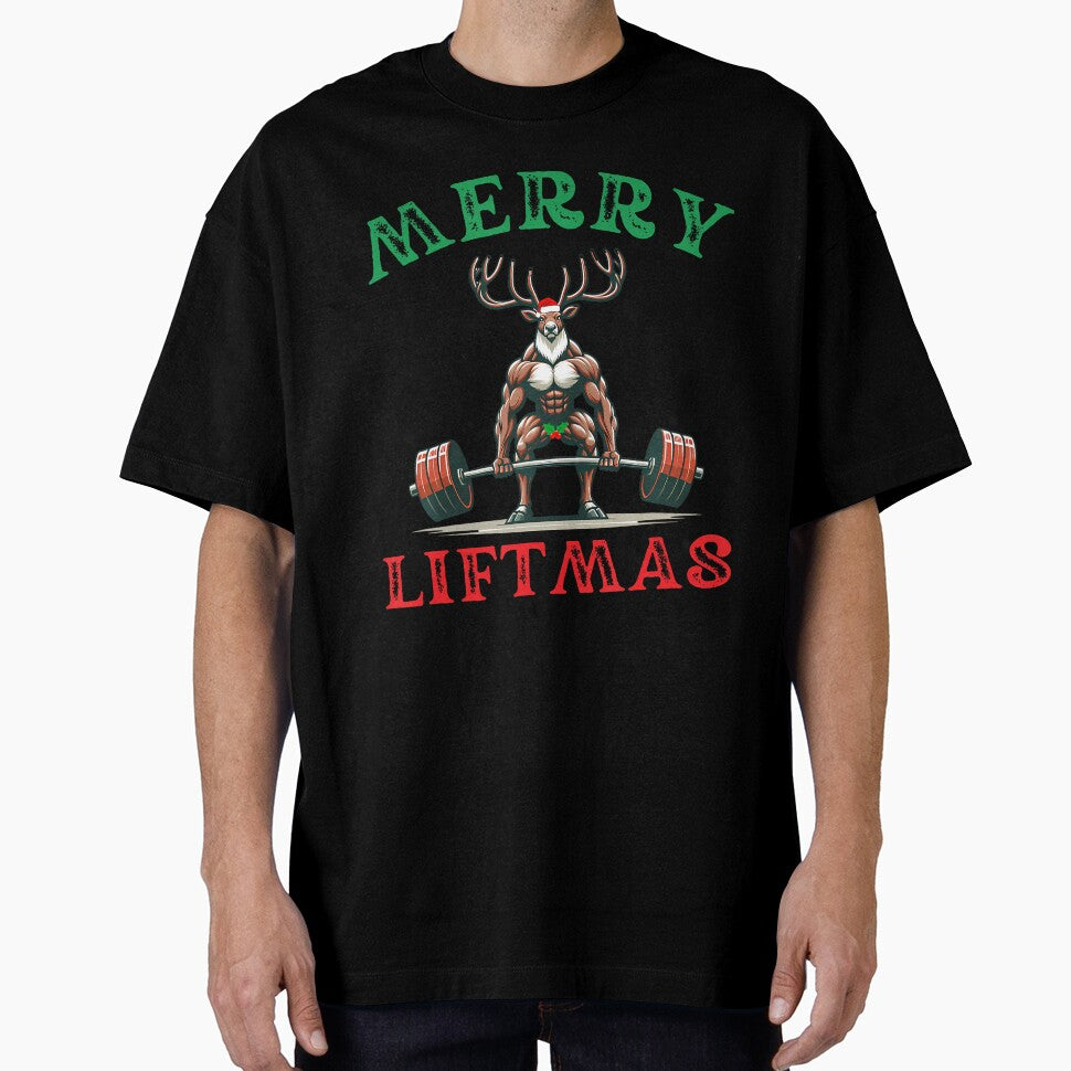 Merry Liftmas Funny Workout Reindeer Gym Saying Christmas by JeneMindy T-Shirts, Hoodie, Sweatshirt (Image 1)