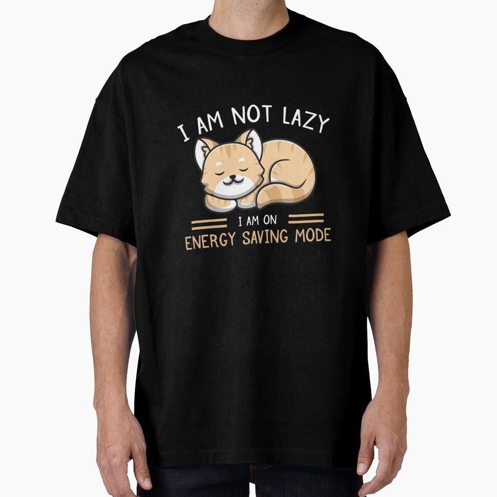 cat i'm not lazy i'm on energy saving mode-funny animals typography by Hartics T-Shirts, Hoodie, Sweatshirt (Image 1)