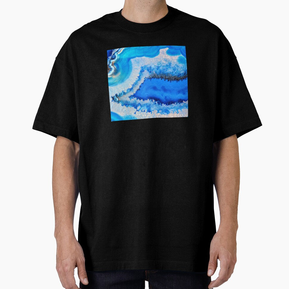 Blue Marble And Crystal Pattern by virillanissa T-Shirts, Hoodie, Sweatshirt | BlankRebels.com (Image 1)