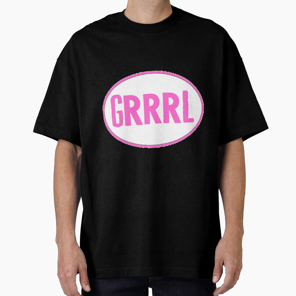 Grrrl Oval Sticker Type by SerpentSkyArts