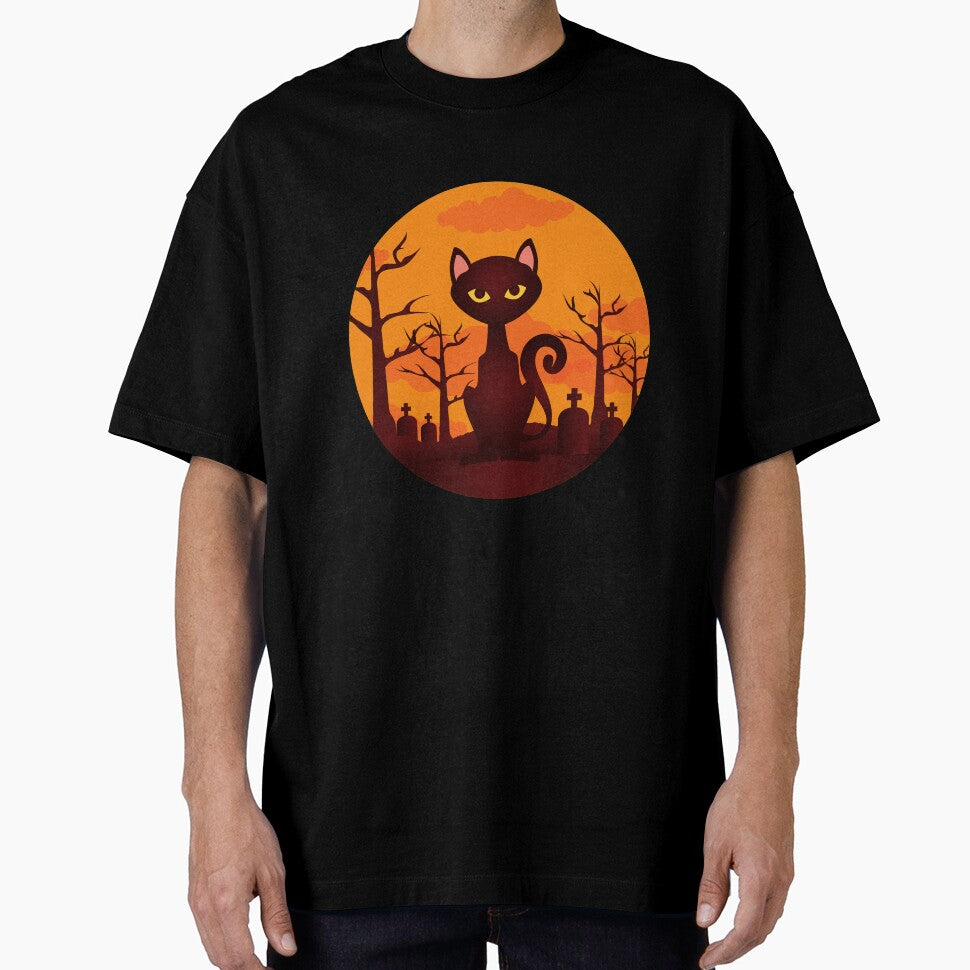 Halloween Graveyard Black Cat by cgroenewald T-Shirts, Hoodie, Sweatshirt | BlankRebels.com (Image 1)