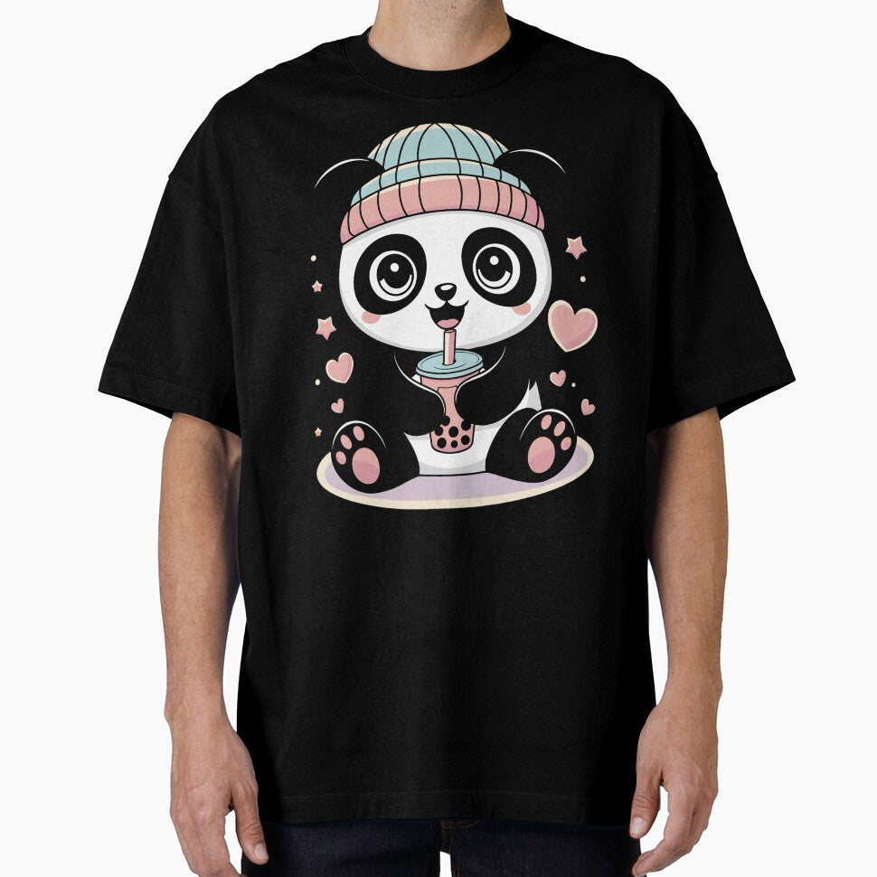 Cute Panda Drinking Boba Tea by InsanseCreation T-Shirts, Hoodie, Sweatshirt | BlankRebels.com (Image 1)
