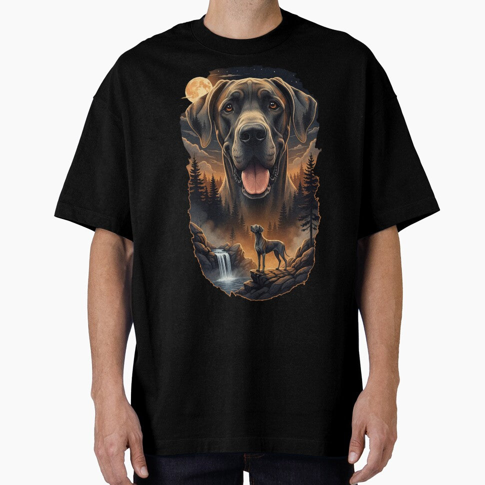 Vintage 90S Great Dane Howling At The Moon by Stotee T-Shirts, Hoodie, Sweatshirt | BlankRebels.com (Image 1)
