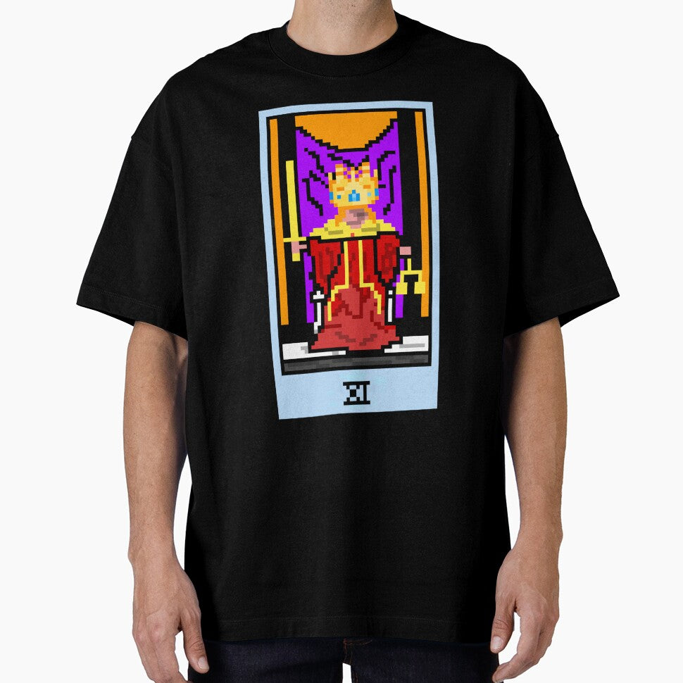 Wait, is this pixel art tarot? Yellow - Major Arcana 'Justice' (Design for T-shirt, stickers and other... (Image 1)
