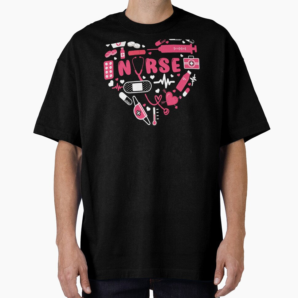 Love Stethoscope Heart Nurse Funny Valentine Day by Namerreh59Art T-Shirts, Hoodie, Sweatshirt | BlankRebels.com (Image 1)