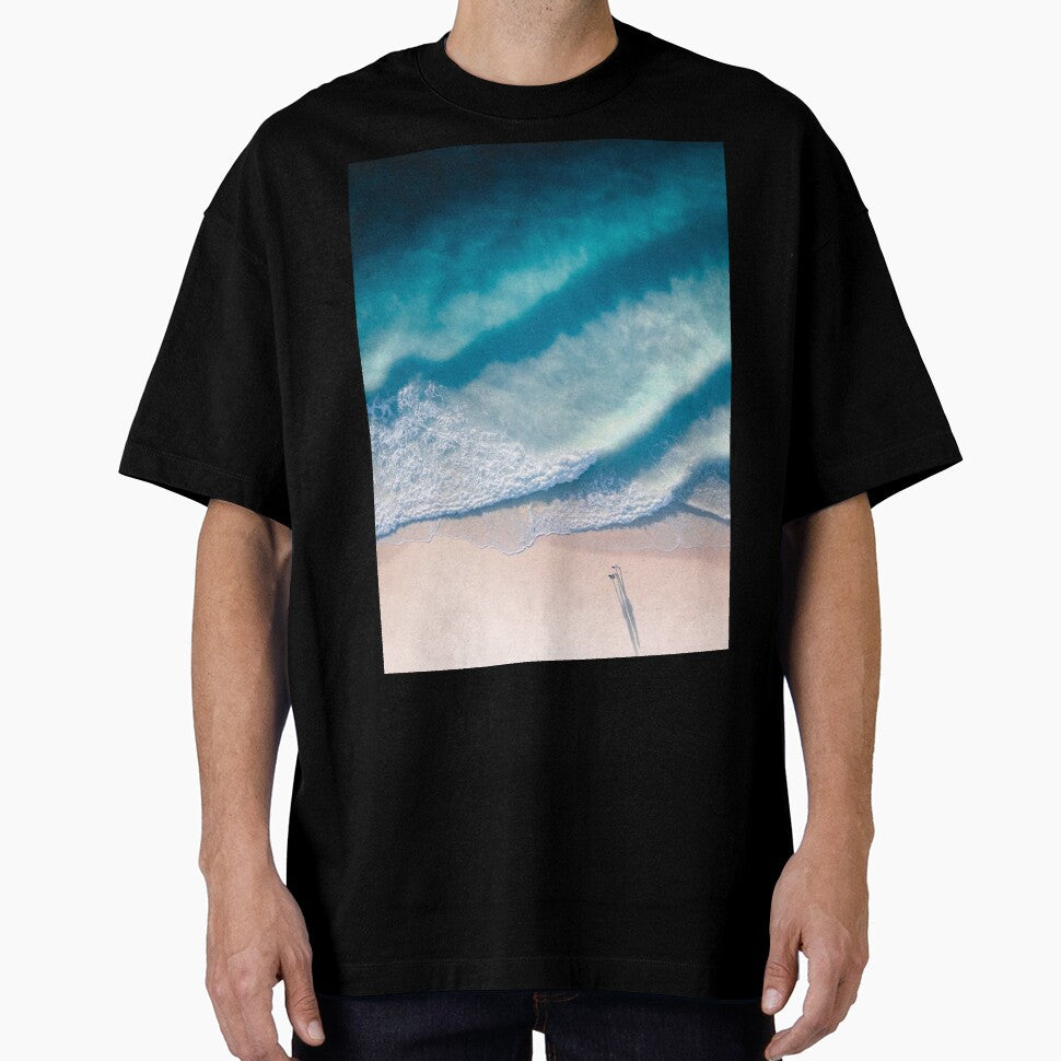 BEACH ARRIAL VIEW - BLUE OCEAN WAVES by 8G T-Shirts, Hoodie, Sweatshirt | BlankRebels.com (Image 1)