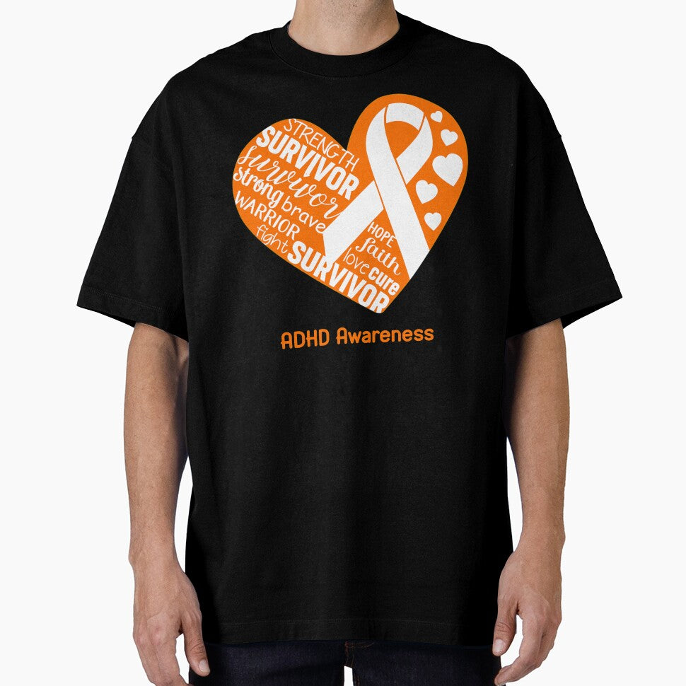 Brave Heart ADHD Awareness by GennieShop T-Shirts, Hoodie, Sweatshirt | BlankRebels.com (Image 1)