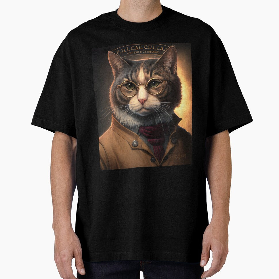 Distinguished Cat Portrait Wearing Gold Glasses T-Shirts, Hoodie, Sweatshirt