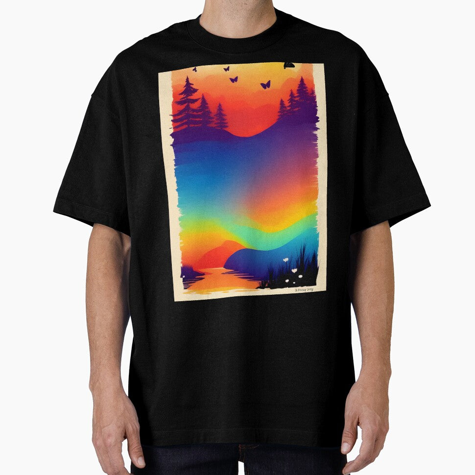 Shop Our High-quality Selection of Minimalist Landscape Butterfly Prints by supeart T-Shirts, Hoodie, Sweatshirt (Image 1)