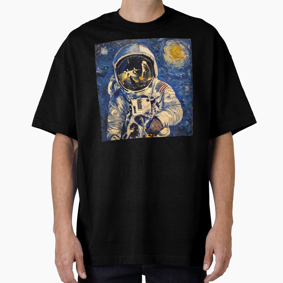 Astronaut | Painting in the style of Vincent van Gogh by ComicsFactory T-Shirts, Hoodie, Sweatshirt (Image 1)