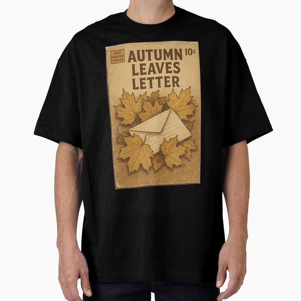 Nostalgic Light Academia: Autumn Leaves Letter by bapupa T-Shirts, Hoodie, Sweatshirt | BlankRebels.com (Image 1)