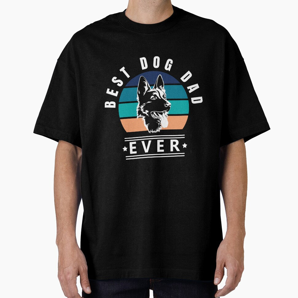 Best Dog Dad Ever German Shepherd Dog Vintage Sunset w by LindaCooke T-Shirts, Hoodie, Sweatshirt | BlankRebels.com (Image 1)