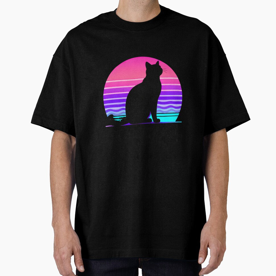 Retro 90s Cat - Vaporwave Aesthetics & Vintage Streetwear by SubliStudio365