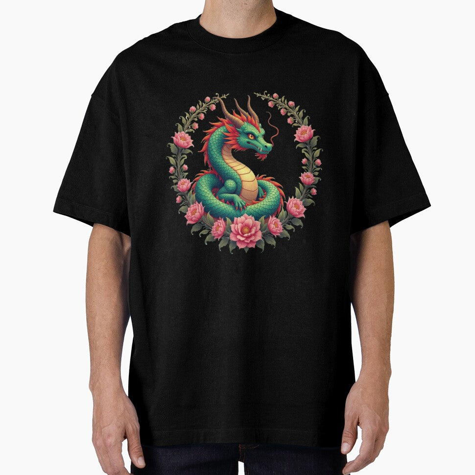 Dragon In Flowers Artwork by Planetporridge T-Shirts, Hoodie, Sweatshirt | BlankRebels.com (Image 1)