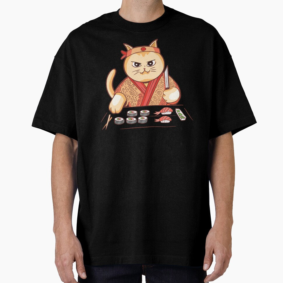 Cat Sushi Chef by OnepixArt T-Shirts, Hoodie, Sweatshirt | BlankRebels.com (Image 1)