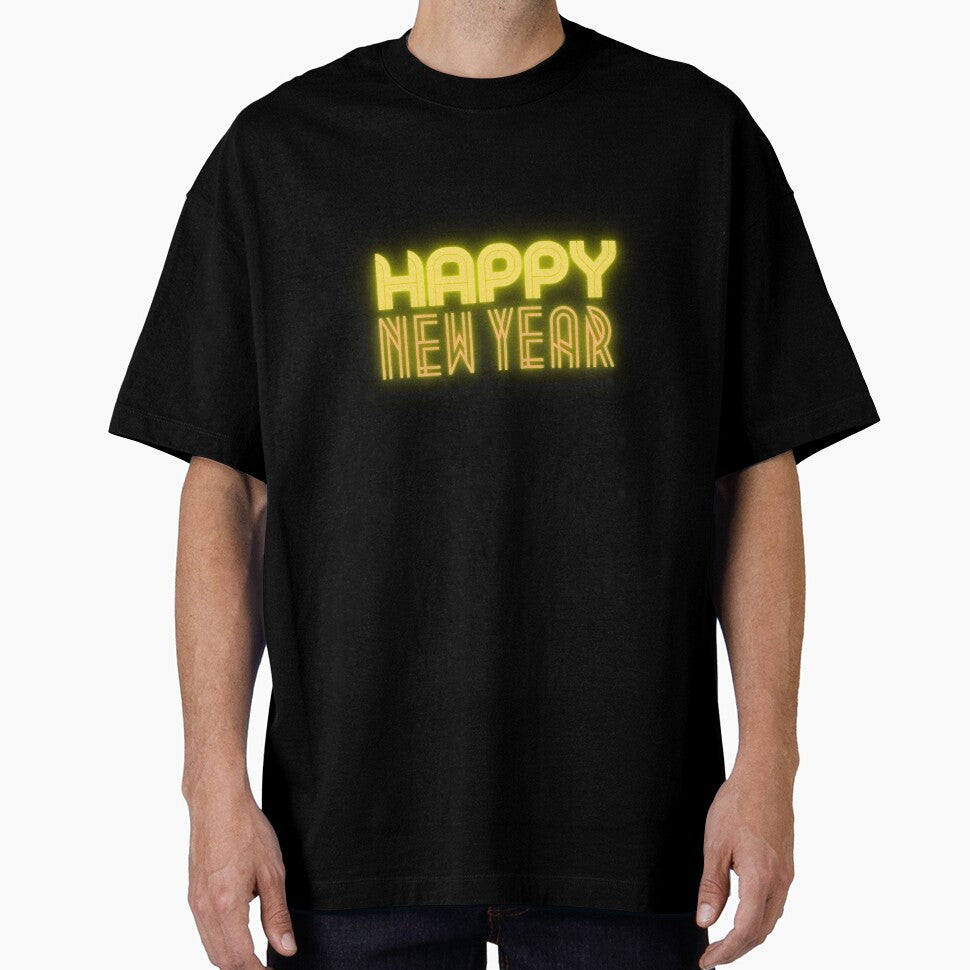 Happy New Year Orange Neon Style by trendingatees T-Shirts, Hoodie, Sweatshirt | BlankRebels.com (Image 1)