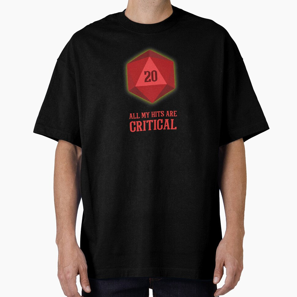 All My Hits Are Critical - Red by LordSparko T-Shirts, Hoodie, Sweatshirt | BlankRebels.com (Image 1)
