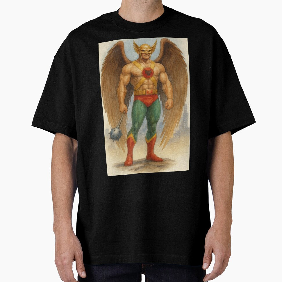 Hawkman Vintage Superhero Watercolor Art by Thogan0416