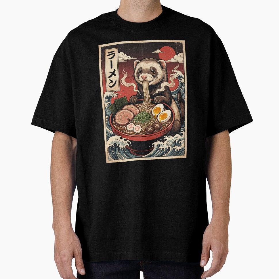 Vintage Ferret Ramen Japanese Kawaii Anime Animal Lover by TerryConnells