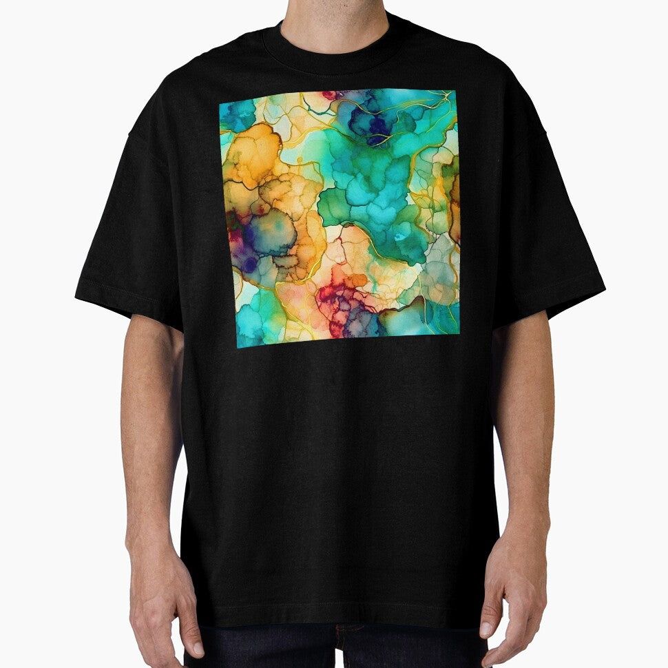 Dreamy Sea Foam Green, Blue And Yellow Abstract by DEC02 T-Shirts, Hoodie, Sweatshirt | BlankRebels.com (Image 1)
