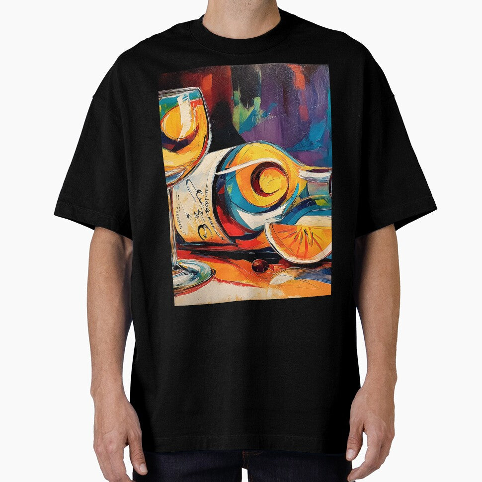 Raise a Glass to Vibrance - A Lively Abstract Celebration of Wine Color and Festive Energy by OlfactoART Studio