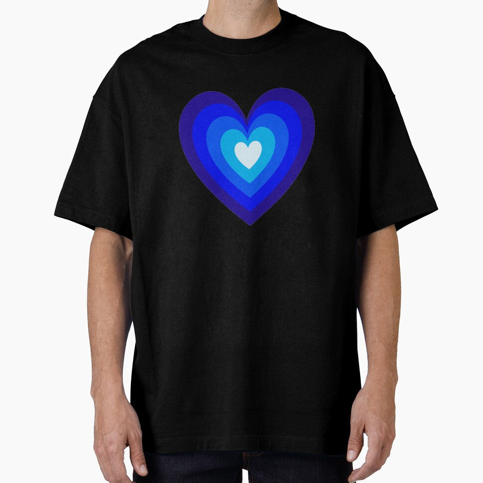Blue Aesthetic Retro Y2K Layered Heart in Heart by Aesthetic Crew