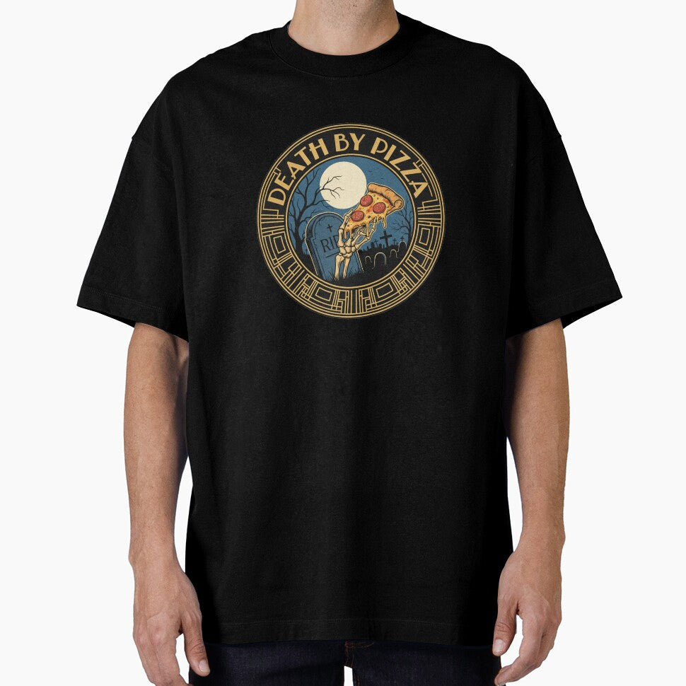Death By Pizza – Funny Pizza Lover by Spaceball85 T-Shirts, Hoodie, Sweatshirt | BlankRebels.com (Image 1)
