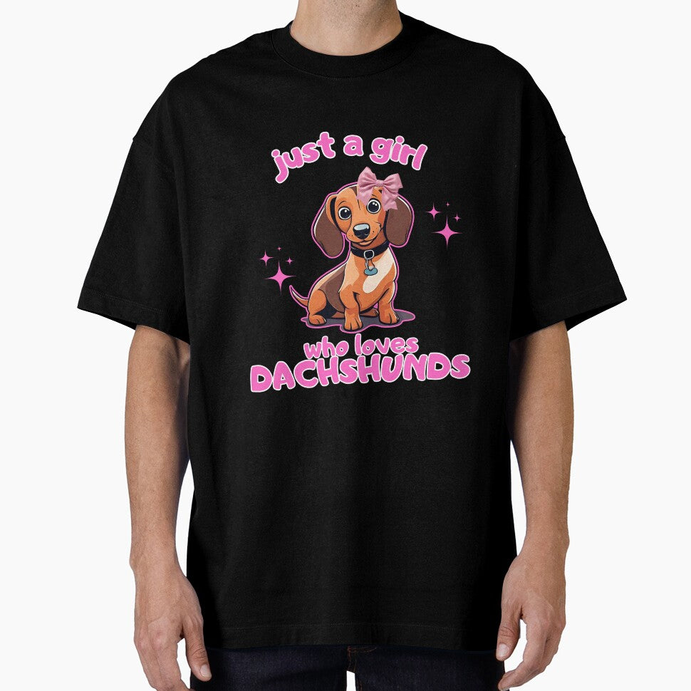 Just a girl who loves dogs Dachshunds by GoodyPaws T-Shirts, Hoodie, Sweatshirt | BlankRebels.com (Image 1)