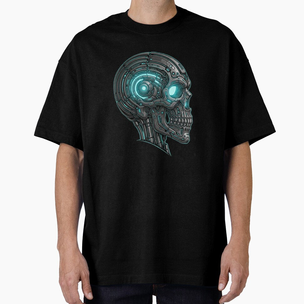 Cyberpunk Human Skull with Luminous Brain by ProjectNoah T-Shirts, Hoodie, Sweatshirt | BlankRebels.com (Image 1)