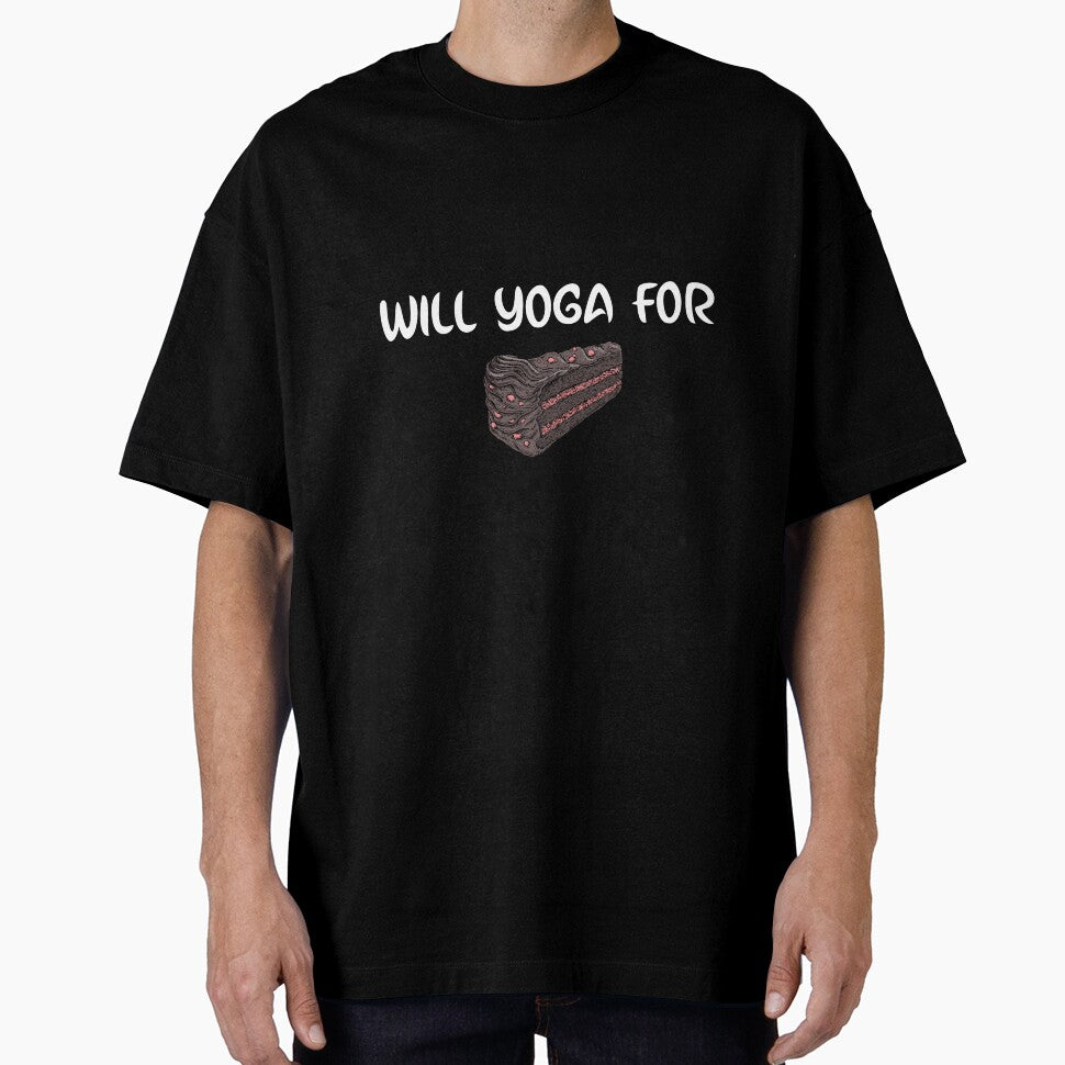 Will Yoga For Cake by RiseandShineTee T-Shirts, Hoodie, Sweatshirt | BlankRebels.com (Image 1)