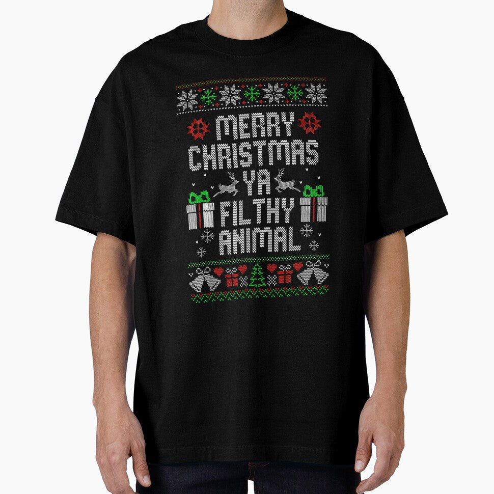 Merry Christmas Filthy Animal Funny Ugly Sweater Pattern by torildorxop T-Shirts, Hoodie, Sweatshirt (Image 1)