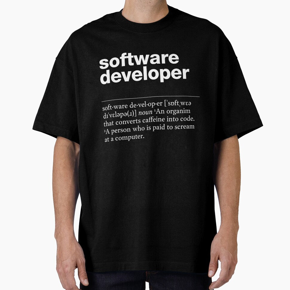 "Software developer" funny job description, definition software developer by TrueType T-Shirts, Hoodie, Sweatshirt (Image 1)