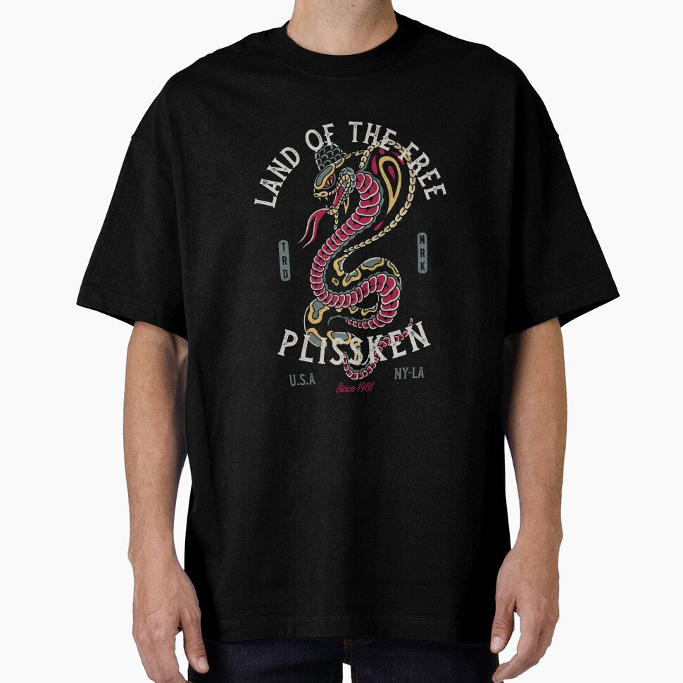 Cobra Traditional Tattoo Snake - Land of the Free - 80s Action Movie by Nemons T-Shirts, Hoodie, Sweatshirt (Image 1)