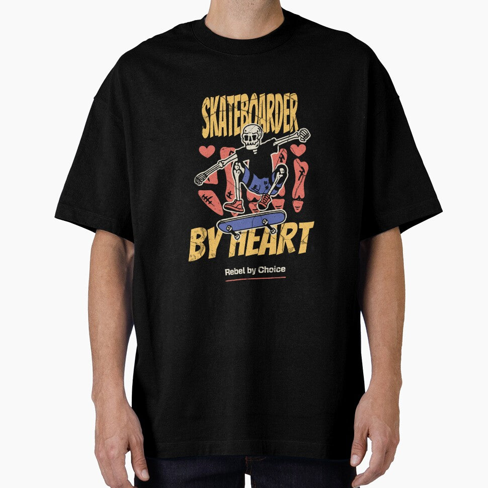 Skateboarder by Heart, Rebel by Choice T-Shirt by WildWoodWaver Hoodie, Sweatshirt | BlankRebels.com (Image 1)