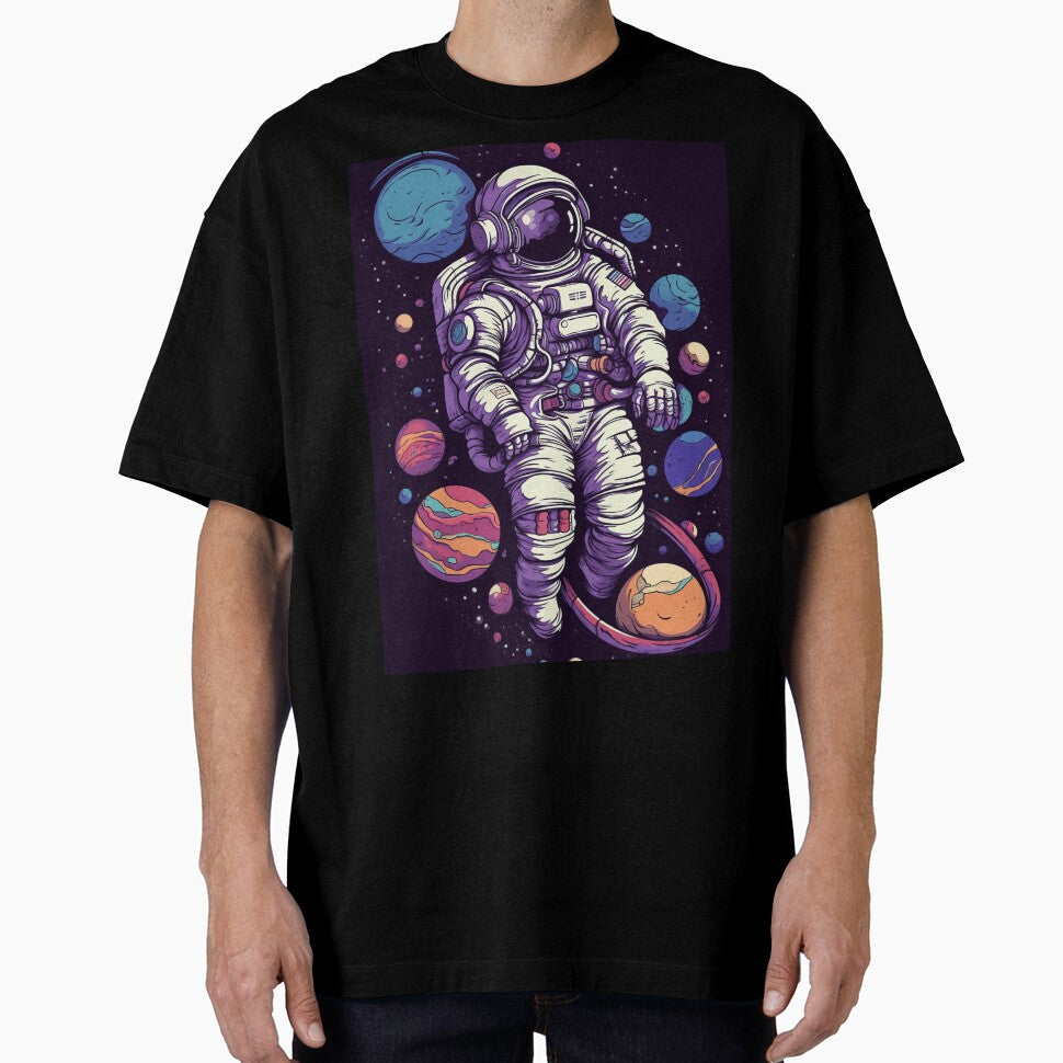 Astronaut with Planets by Splargo Digital Prints T-Shirts, Hoodie, Sweatshirt | BlankRebels.com (Image 1)