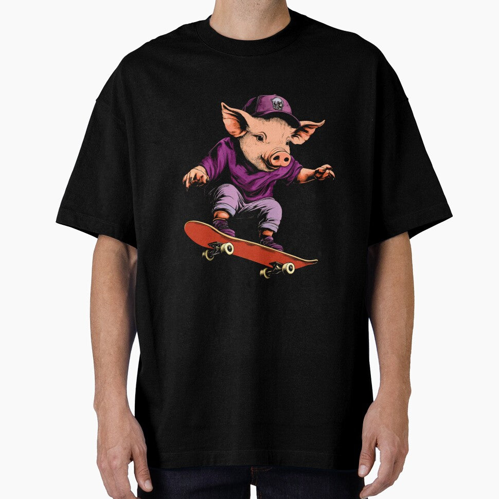 Pig Skateboard / Skater Pig by Soulskier T-Shirts, Hoodie, Sweatshirt | BlankRebels.com (Image 1)