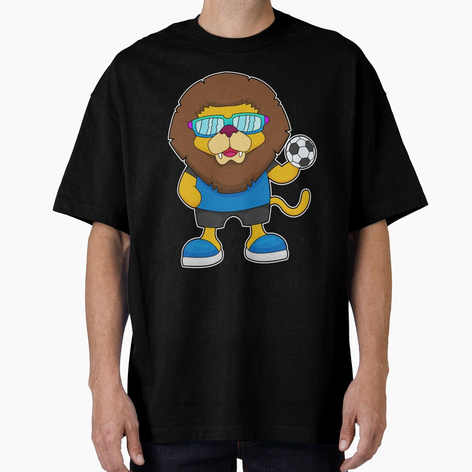 Lion as Soccer player with Soccer by Snabdesign84