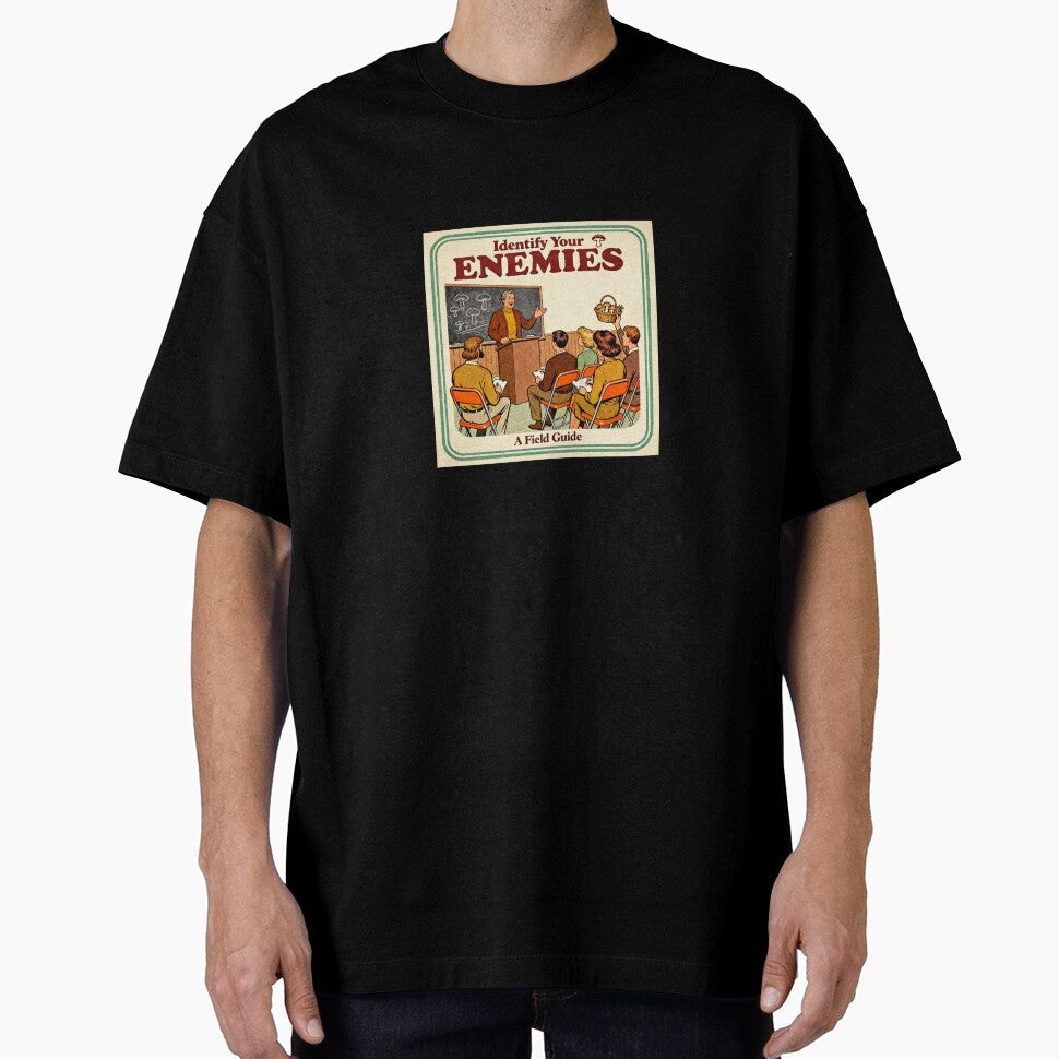 Identify Your Enemies - Retro Dark Humor Art by PictorialWhimsy