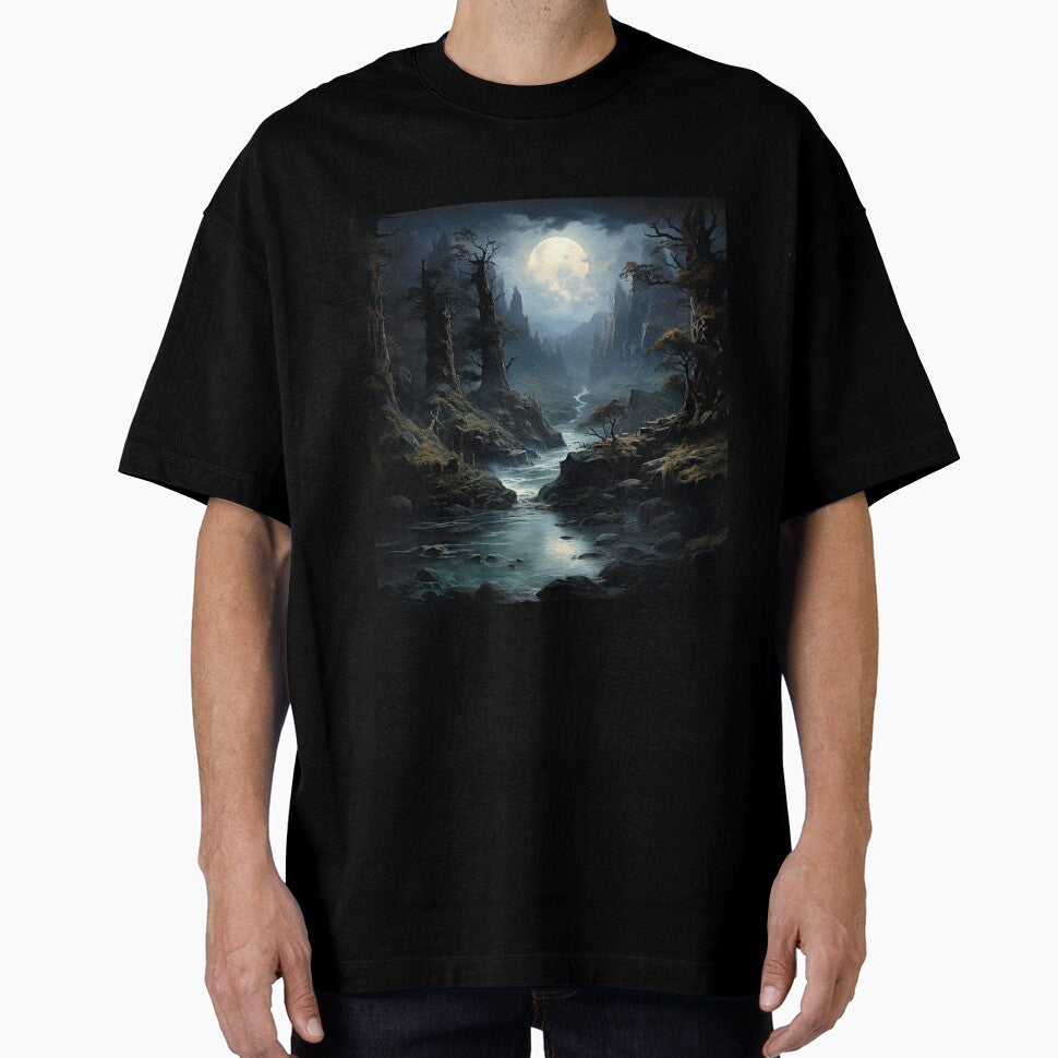 Dark Fantasy Landscape - Full Moon's Path by Fantasy Masterpiece