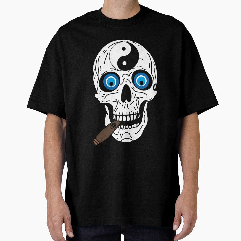 Skull Ying Yang Evil Eye Cigar by Rustic Valley Studio T-Shirts, Hoodie, Sweatshirt | BlankRebels.com (Image 1)