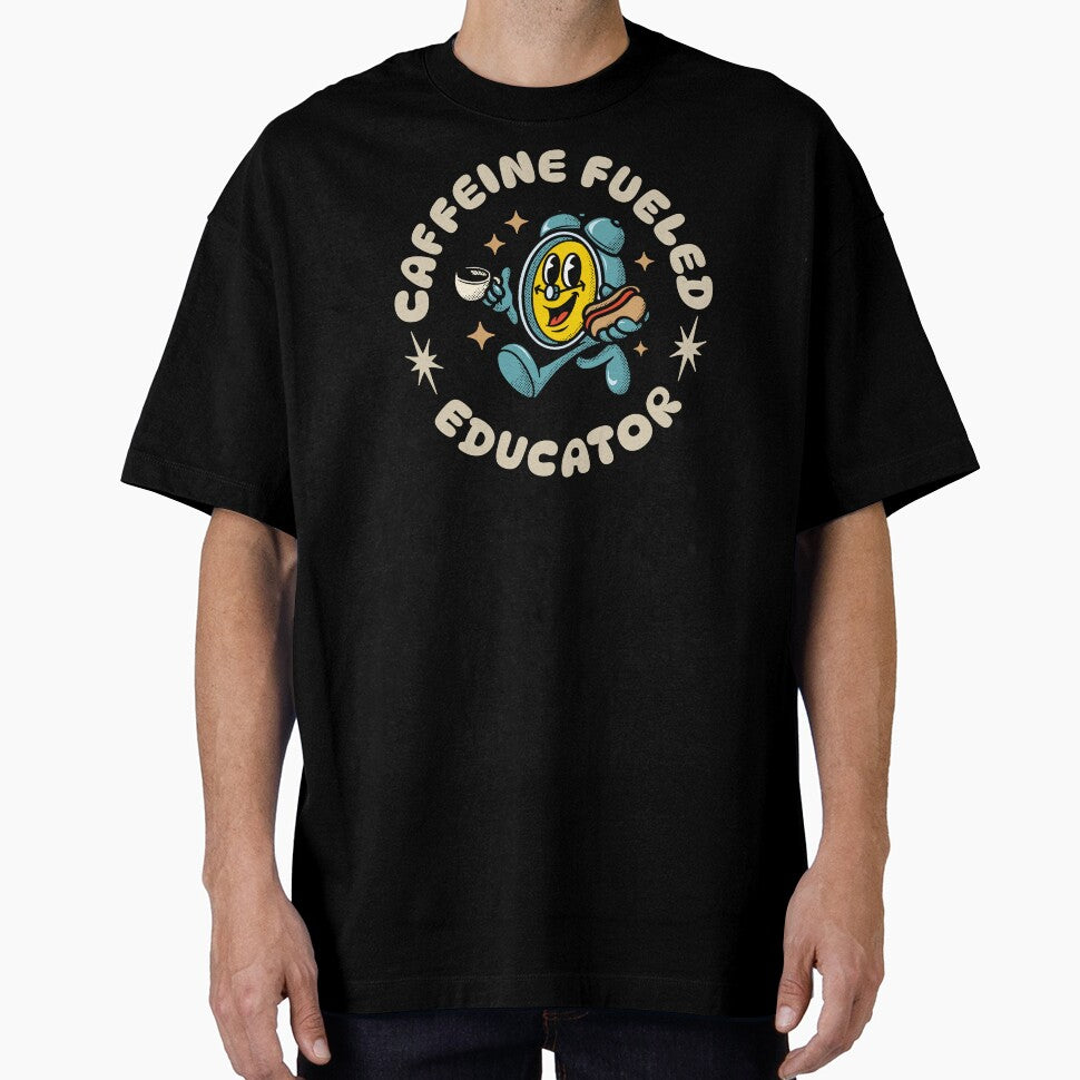 Caffeine Fueled Educator Teacher Mom by DomTeesHaven T-Shirts, Hoodie, Sweatshirt | BlankRebels.com (Image 1)