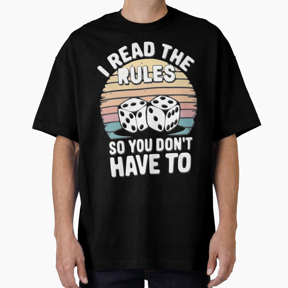 I Read The Rules So You Don'T Have To Dice Retro | Limited Edition by TerynChrzanowsk T-Shirts, Hoodie, Sweatshirt (Image 1)