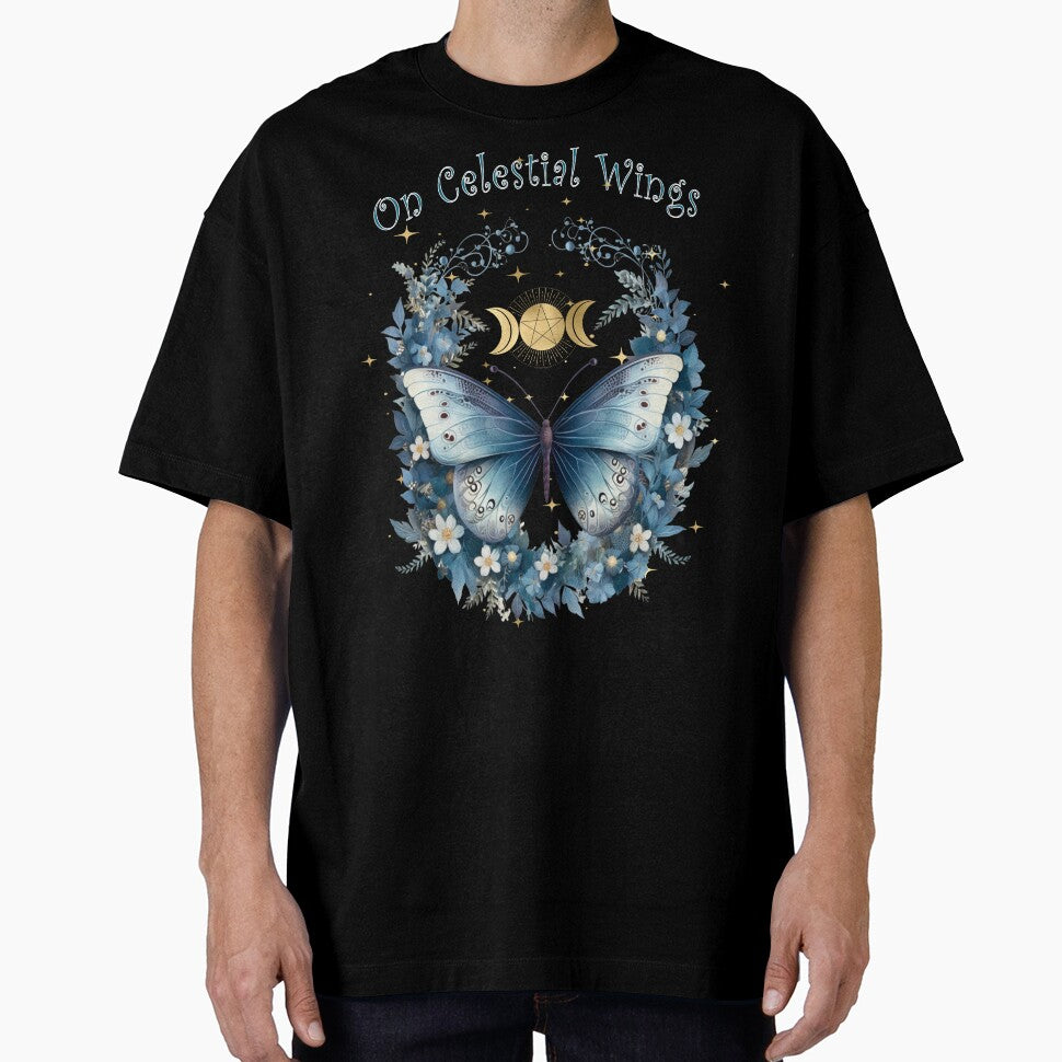 On Celestial Wings Enchanted Butterfly Triple Moon by MysticOzzy T-Shirts, Hoodie, Sweatshirt | BlankRebels.com (Image 1)