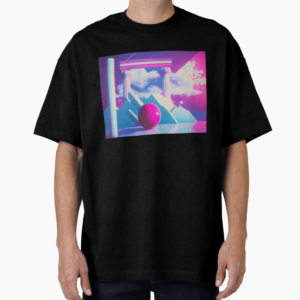 Pastel Columns: A Vaporwave Exploration of Nostalgia and Futurism by Mullet Monkey T-Shirts, Hoodie, Sweatshirt (Image 1)